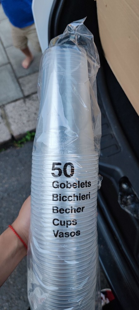 50 Disposable Plastic cups pack (500ml)