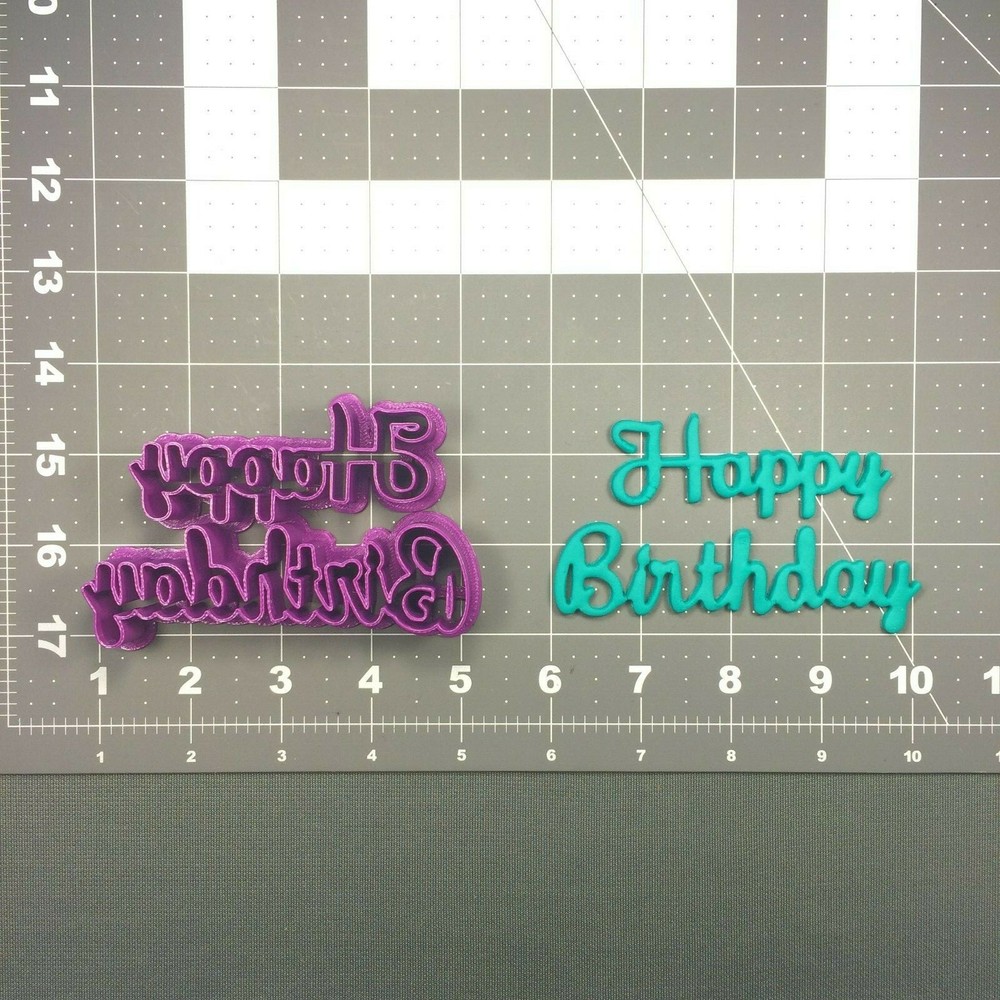 Happy Birthday Cursive 266-B524 Cookie Cutter