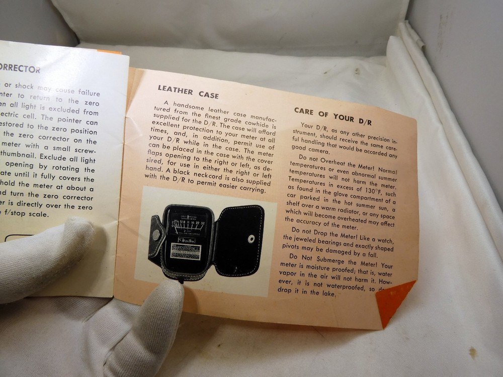 Weston Direct Reading Exposure Light Meter Instruction Manual Guide