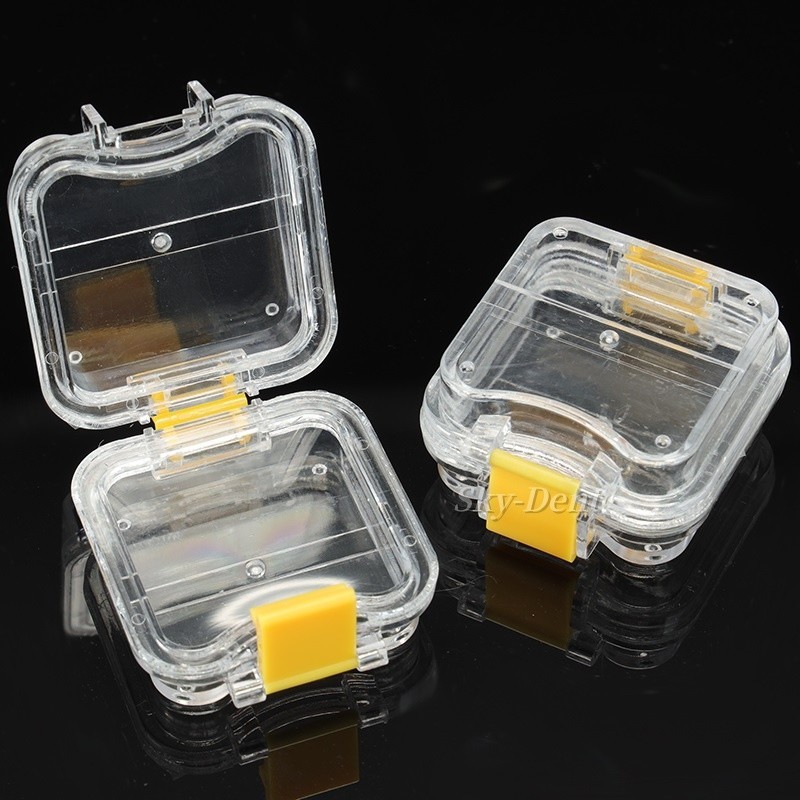 Plastic Denture Teeth Acrylic Membrane Hinged Display Case Jewelry Storage Box