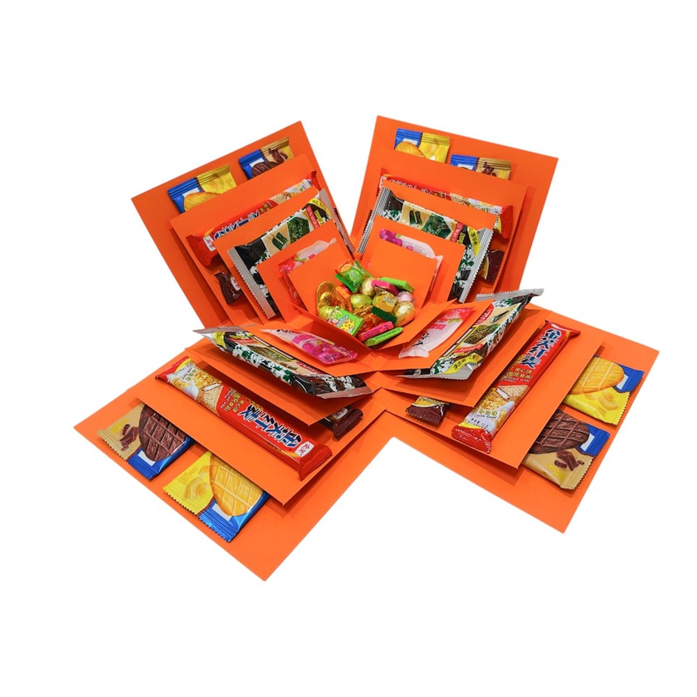 Tangerine 5Layer Explosion Picture Box DIY Multi Layer Birthday Surprise