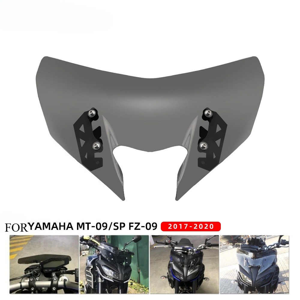 Motorcycle WindScreen Windshield Deflector For MT09 17-20"