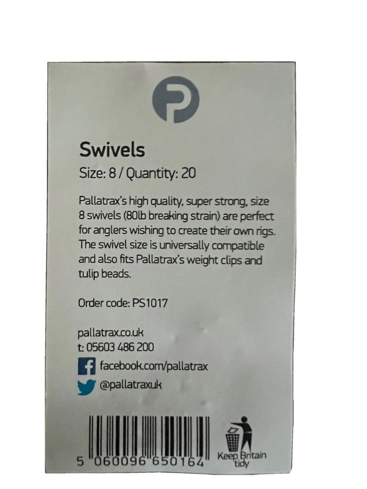Pallatrax Swivels Size8 Qty20