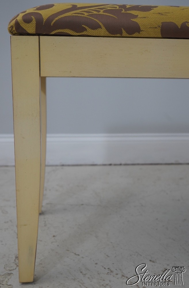 L72017: HENKEL HARRIS Paint Frame Upholstered Window Bench