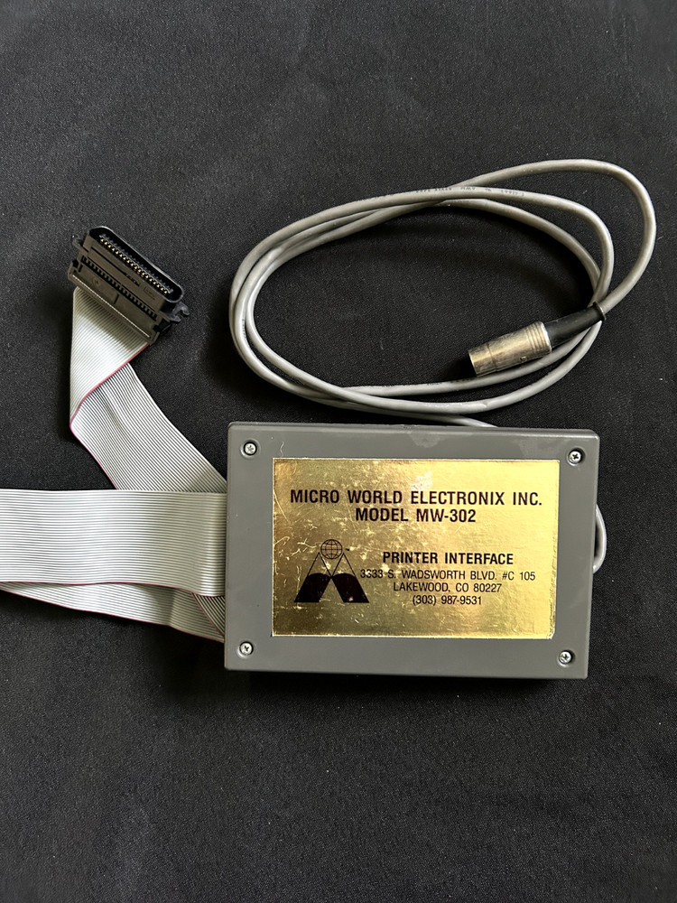 Commodore 64 Parallel Printer Interface Micro World Electronix MW-302 untested
