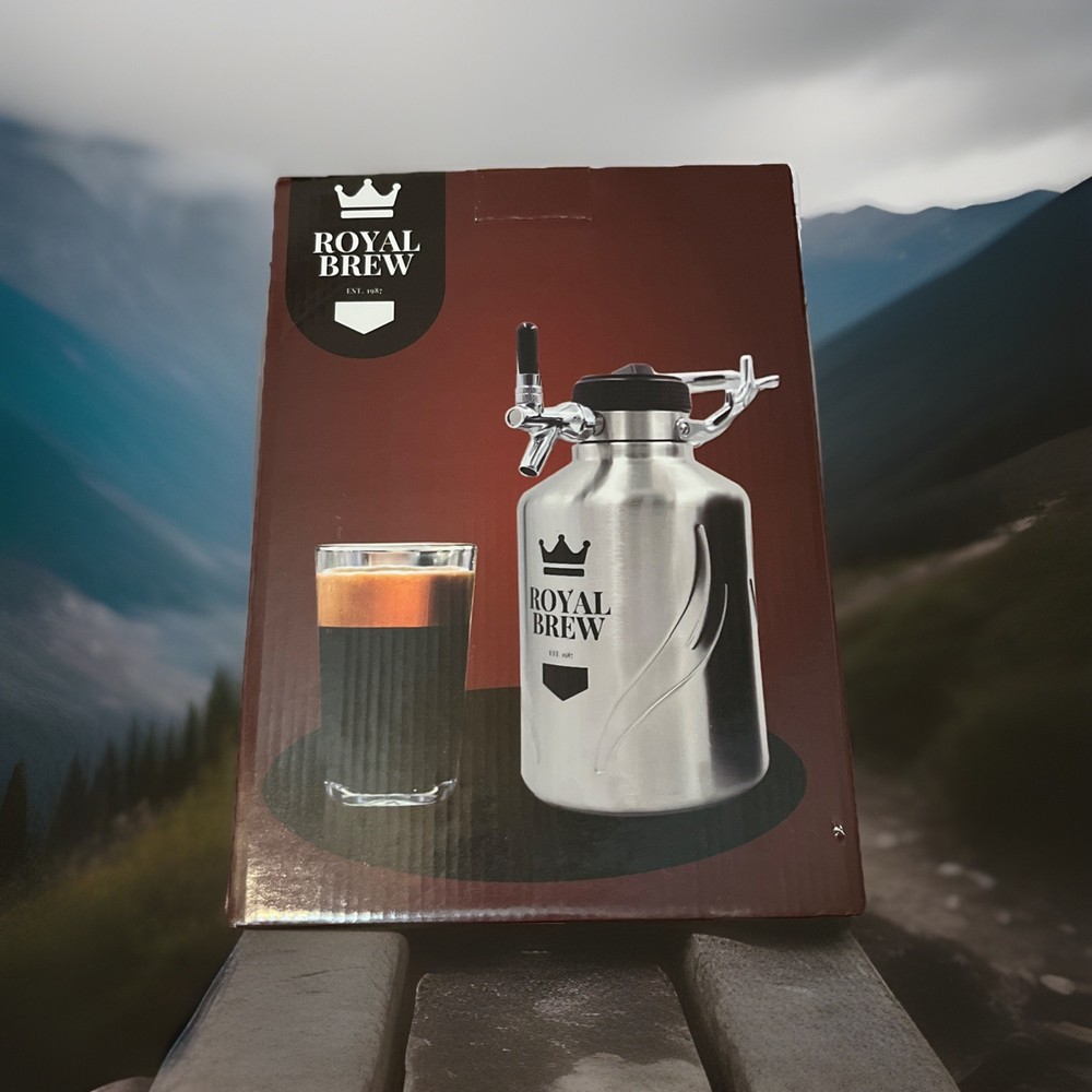 The Original Royal Brew Nitro Cold Brew Coffee Maker - Silver 64oz