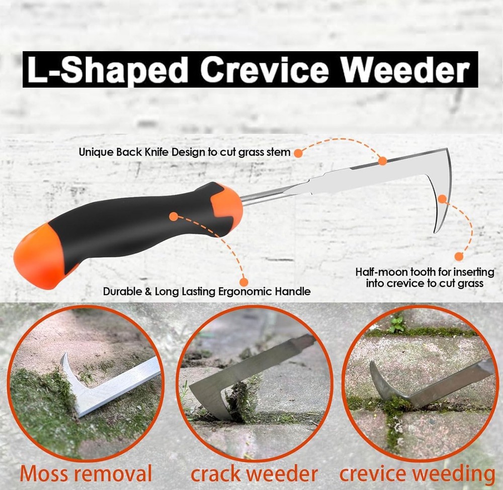 2025 Hand Weeder Tool, Rubber Handle Manual Weeder Puller Tool, Uprooting Wee...