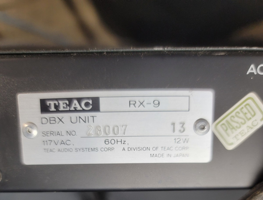 TEAC RX-9 DBX UNIT