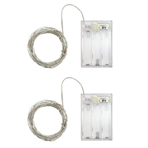 2 Pack with Timer Function Battery Operated Dewdrop Led Lights,Mini Multicolor