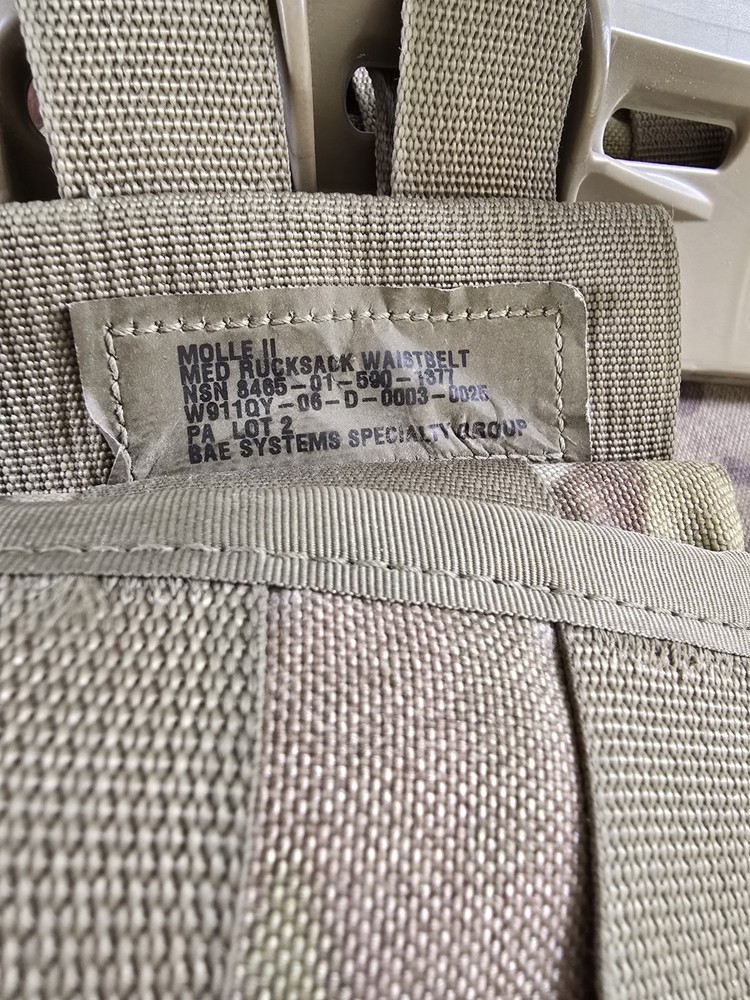 USGI MOLLE II Multicam MEDIUM COMPLETE RUCKSACK RUCK BACKPACK ASSEMBLED