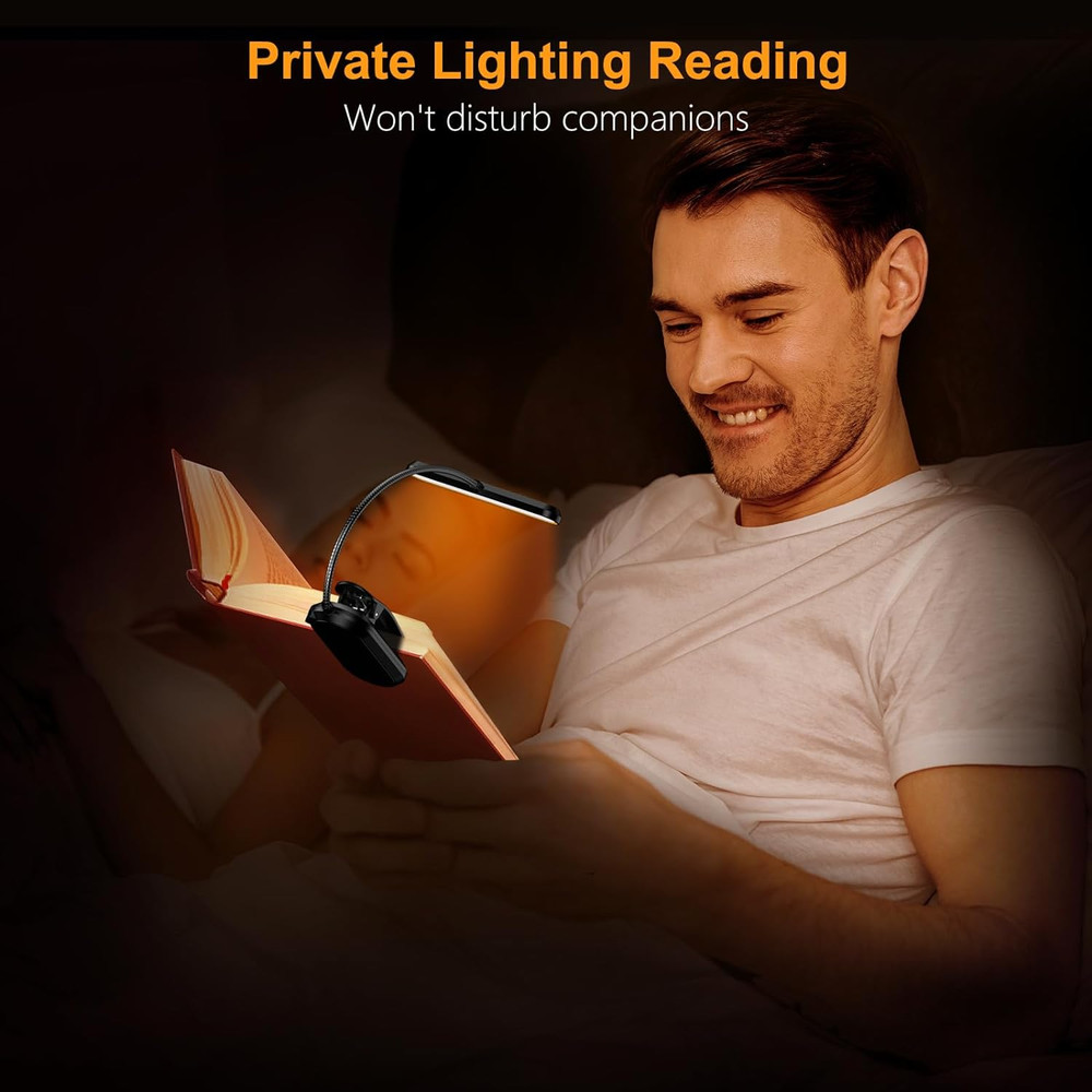 Rechargeable Book Light for Reading in Bed with 19 LED & Memory Function