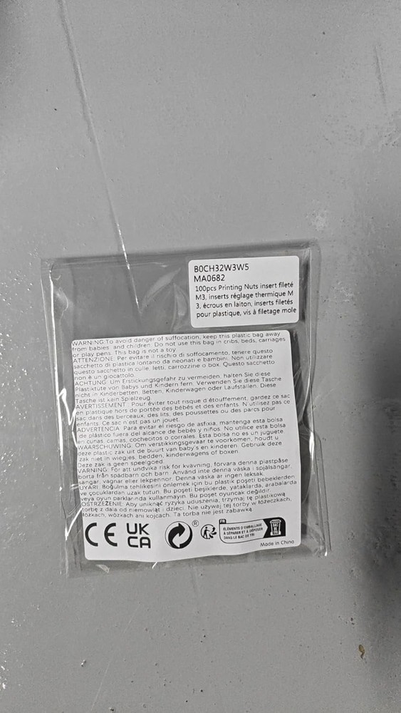 100Pcs M3 Threaded Insert, Heat Set Inserts Brass Nuts