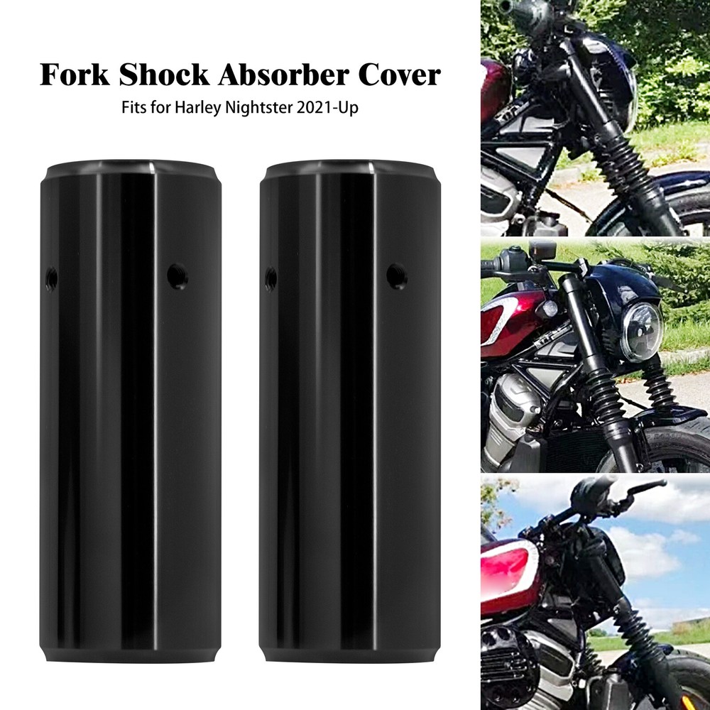 2x Motorcycle Upper Front Fork Cover Protector Guard Fit For Harley Nightster 21