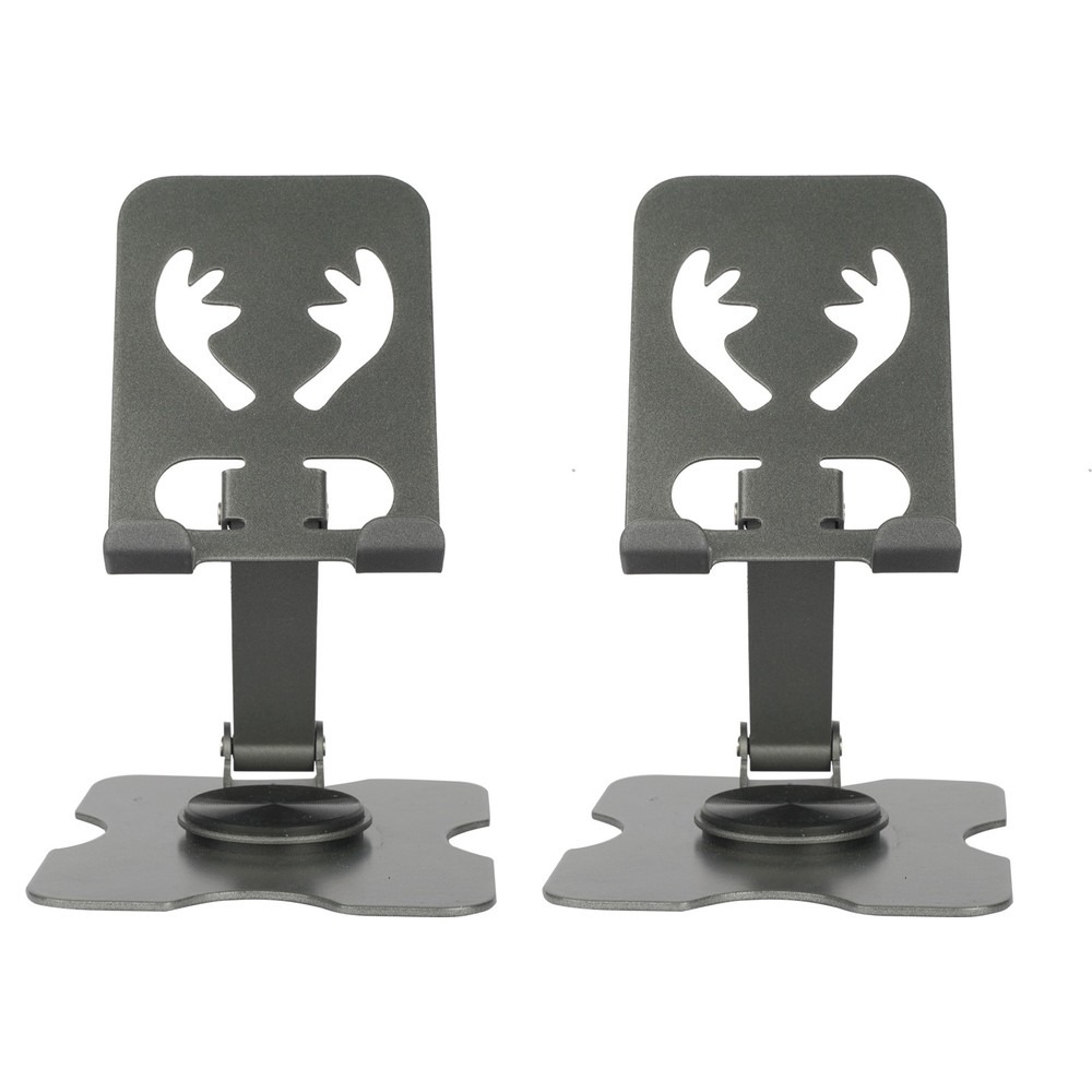 2X Rotating Phone Holder,Fully Adjustable Foldable Desktop Stand Mount for iPad