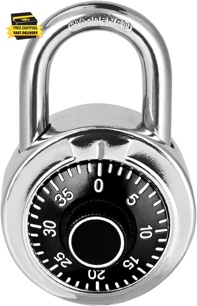 Combination Padlock 1 Pack, Fixed Dial Combination Padlock with Different Combin