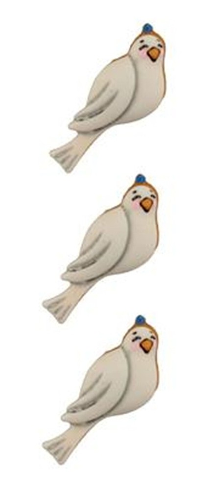 BAZOOPLES  *DOVES BY BUTTONS GALORE 3 BUTTONS/FLATBACKS