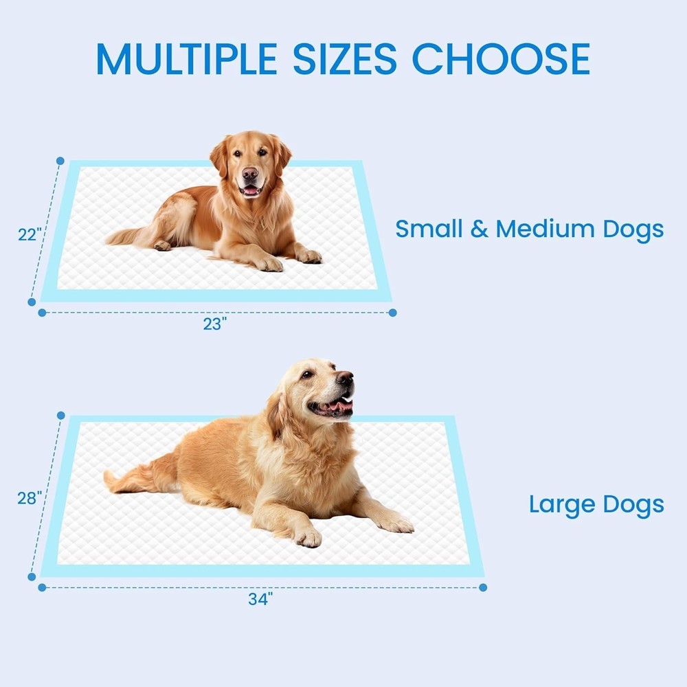 28"x34" Dog Pee Pads Extra Large, Super Absorbent Leakproof Quick Drying Pee ...