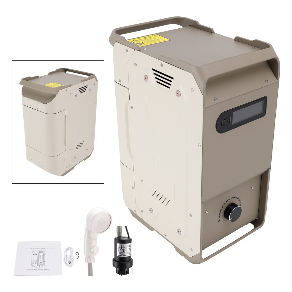 Portable Water Heater For RV Camping  7800mAh 3.3h Rechargeable Camping Cleaning