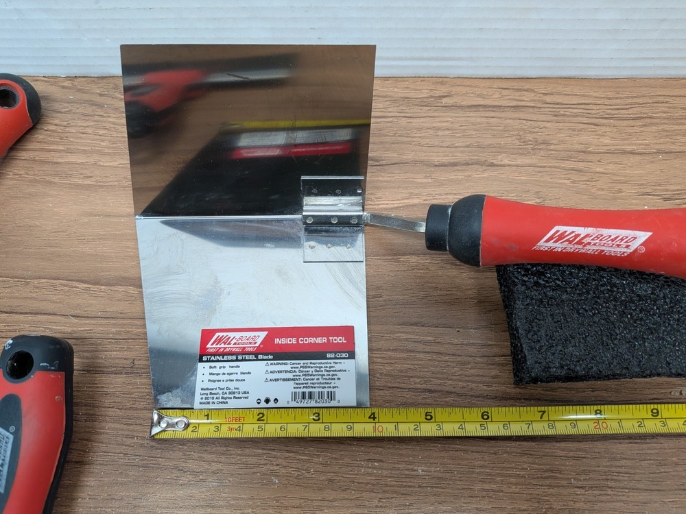 WAL BOARD TOOLS W/Extras 6.5” INSIDE CORNER TOOL 082-030