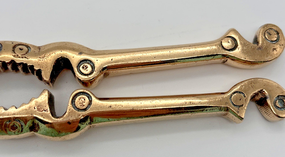 Vintage Solid Brass Rooster Bird Nutcracker Antique Unique Funny Statement Piece