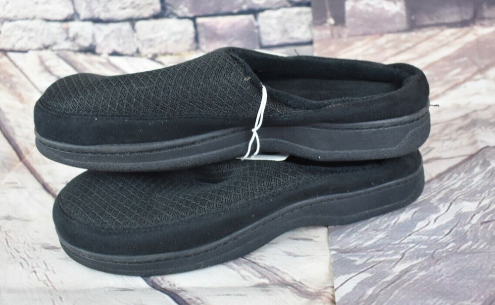 Dearfoams Small Memory Foam Slippers NWT Black