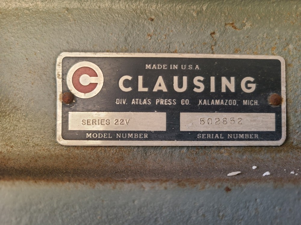 CLAUSING SERIES 22V 20" VARIABLE SPEED FLOOR STAND DRILL PRESS