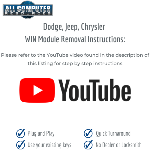 Dodge Grand Caravan WIN Module Wireless Ignition Node - Repair Service -