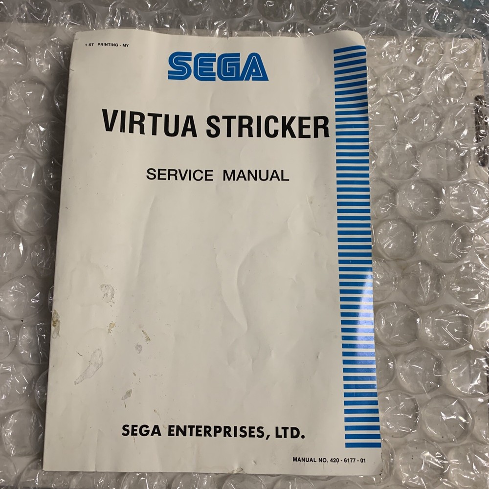 Original Virtua striker Sega ￼arcade video game manual