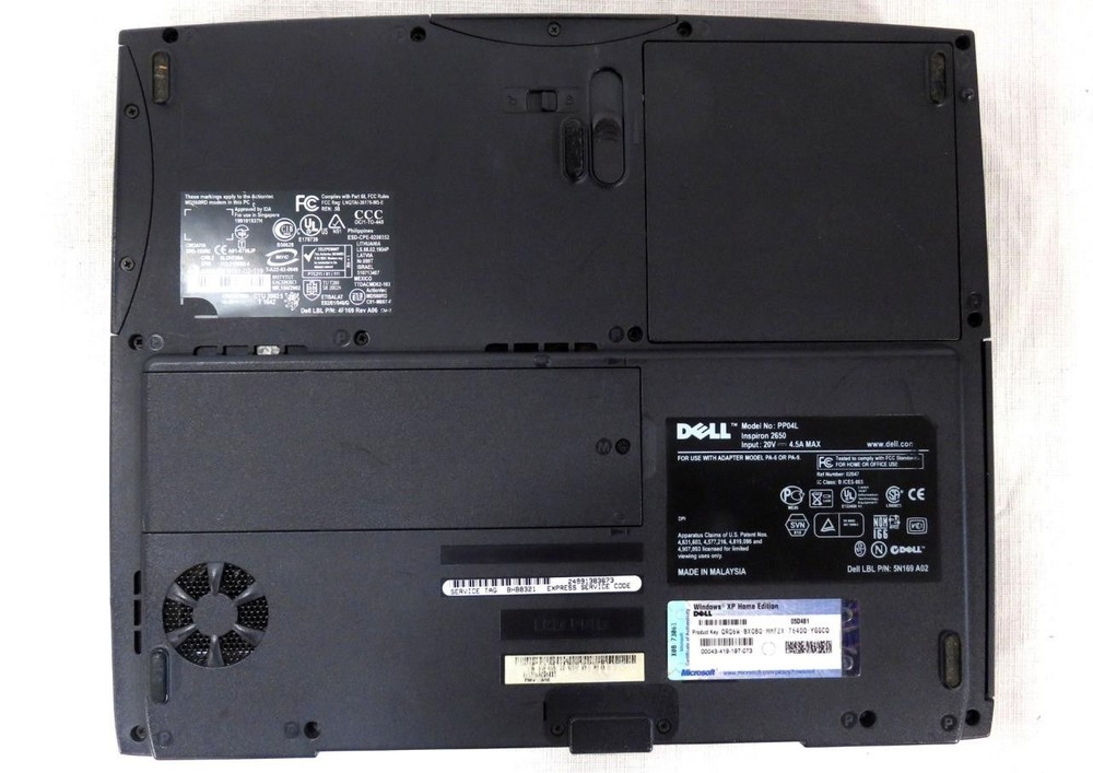 Dell Inspiron 2650 PPO Intel Pentium Laptop Computer - Works