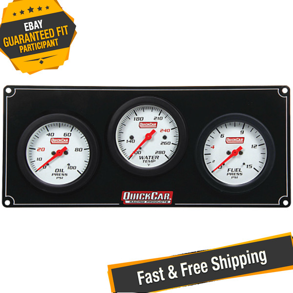QuickCar 61-7012 Extreme 3 Gauge Panel OP/WT/FP