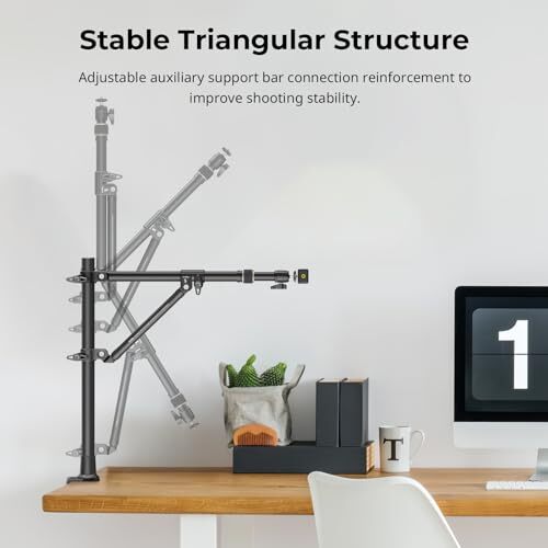 Triangle Camera Desk Mount, Max. Load 3kg/ 6.6lbs, Overhead Camera Mount