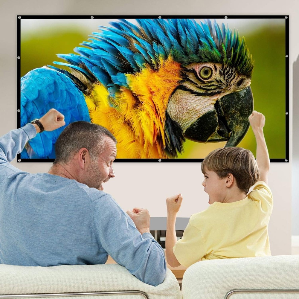 Compact 120-Inch Projector Screen, Double-Sided Projection for Enhanced Viewings