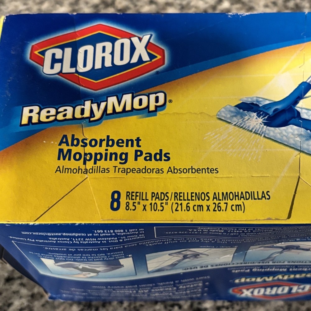 Clorox Ready Mop Absorbent Mopping Pads 8 Pads - Sealed