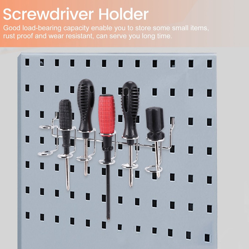 2 Pcs Screwdriver Holder Pegboard Multi-Tool Holder Accessory Pegboard7306