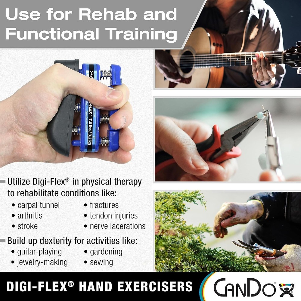 Portable Digi-Flex Finger and Hand Training Device for Rehab & Flexibility