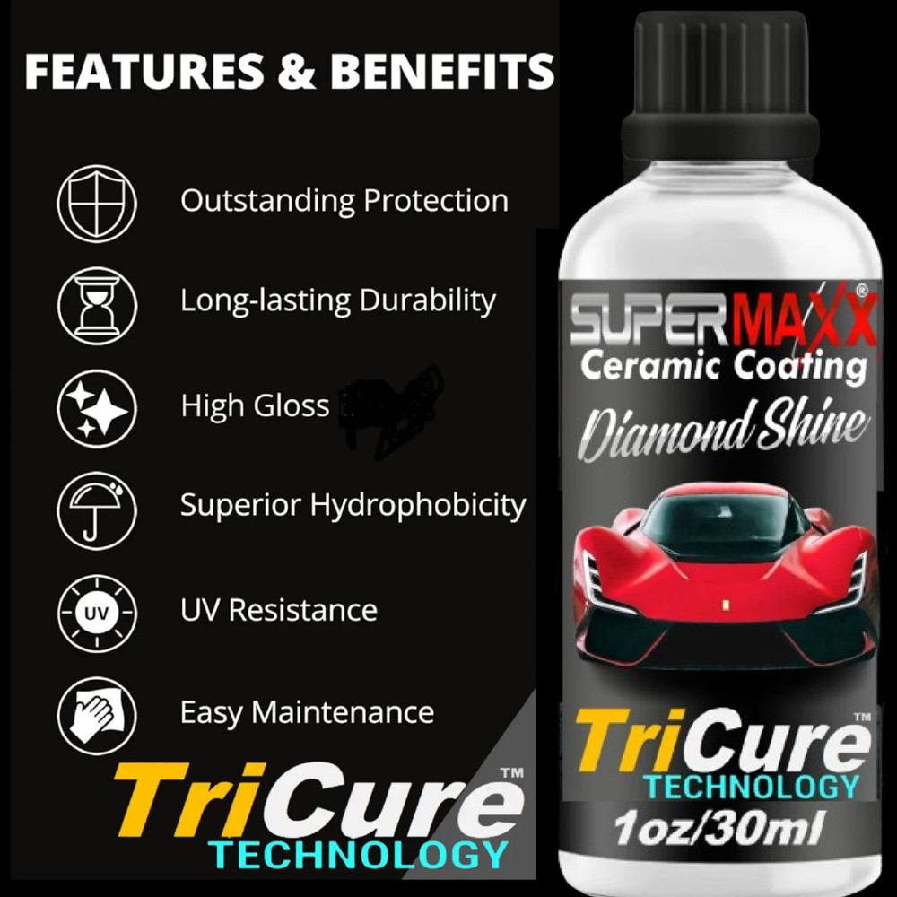 CERAMIC CAR COATING PAINT PROTECTION "HIGH GLOSS" SCRATCH RESISTANT - 30ML "KIT"