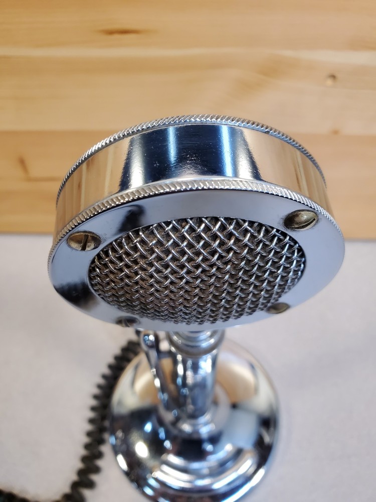 Vintage Astatic Silver Eagle Lollipop Microphone Mic, CB Ham Desktop, Untested
