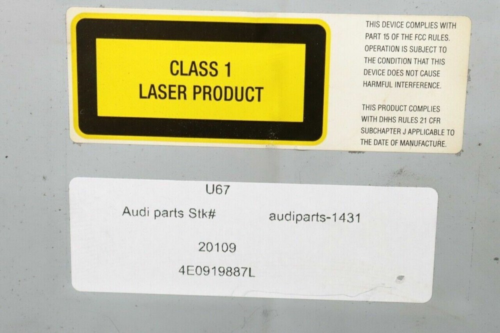 2007 Audi S8 Navigation Dvd Player Reader OEM