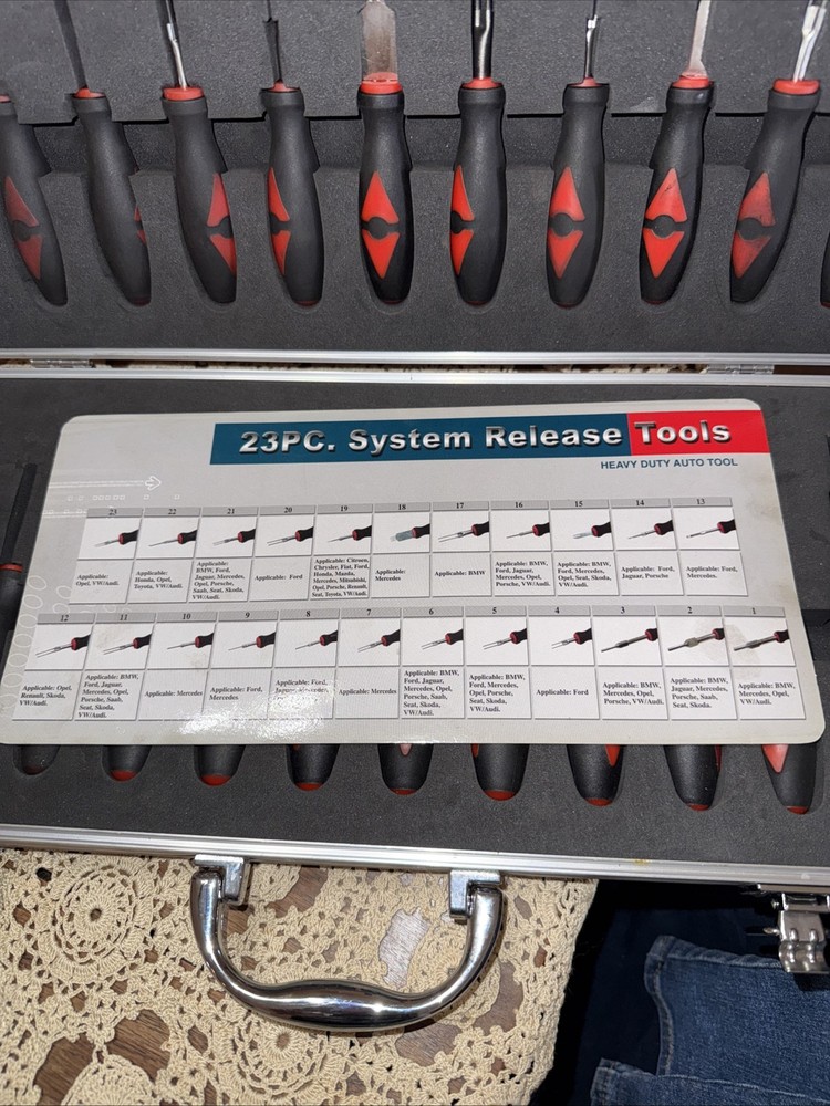 23 Piece System Release Tools Heavy Duty Tool Kit With Case EUC