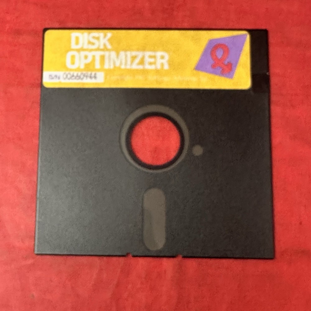 Disk Optimizer 5.25" Disk from Soft Logic Software Vintage 1987