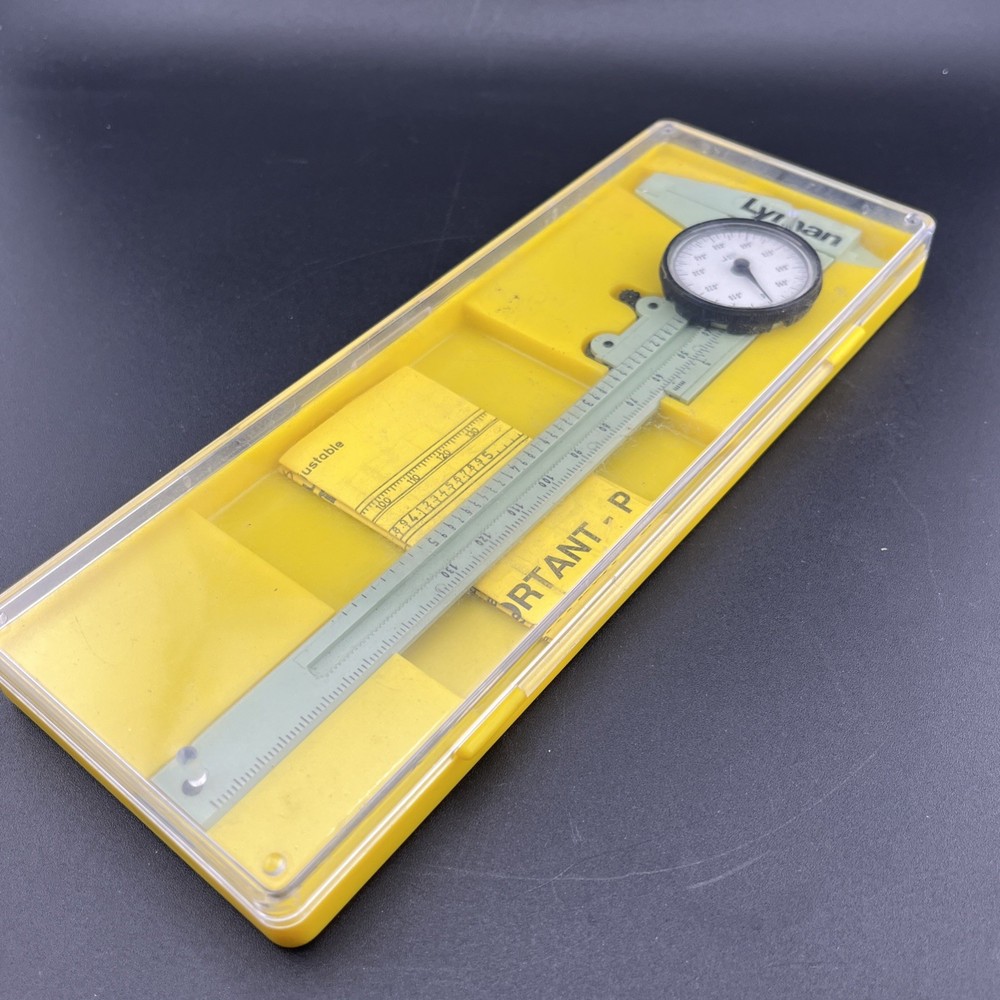 Fowler Dial Caliper Analog Precision Fine Adjustment Wheel w/ Case