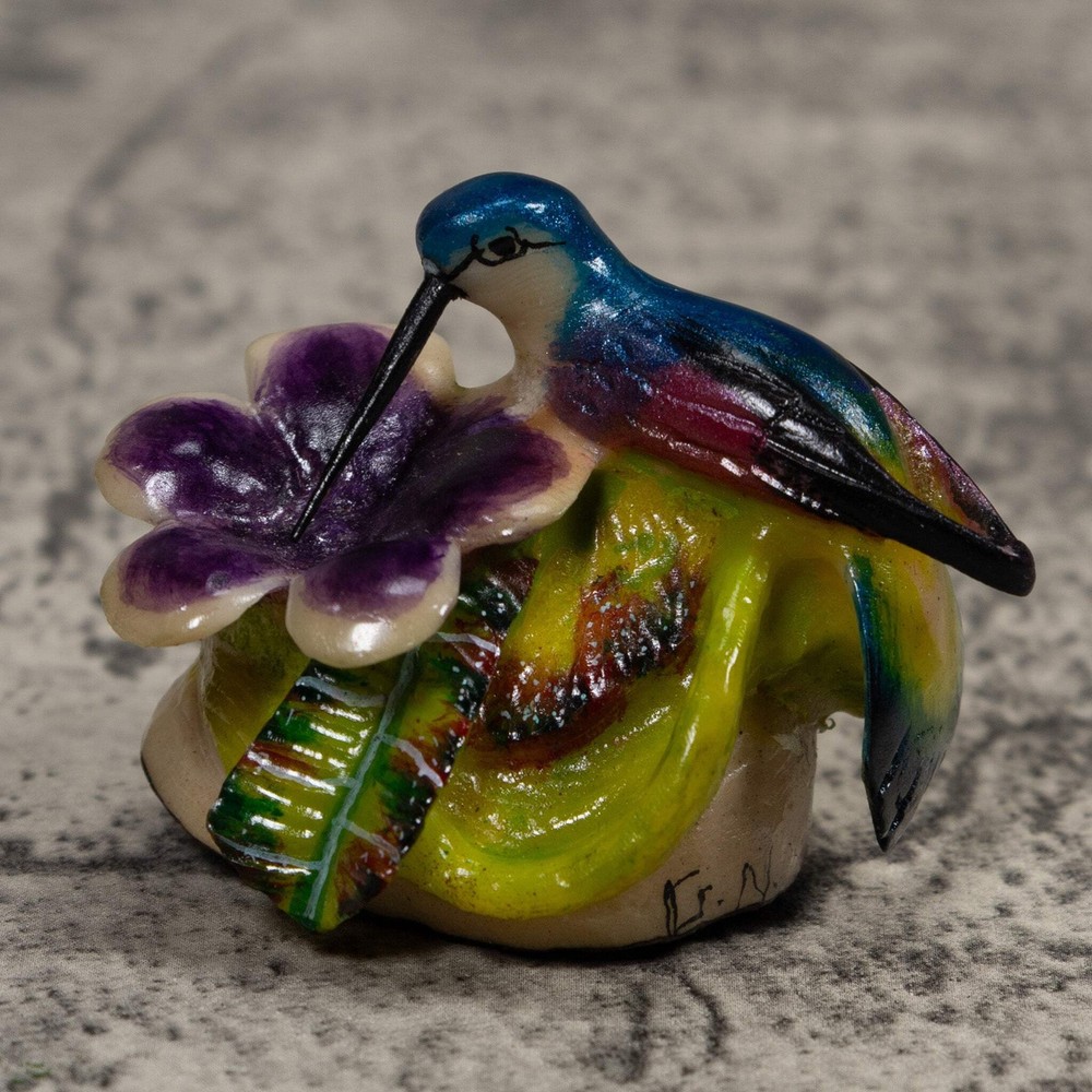 Hummingbird Tagua Carving