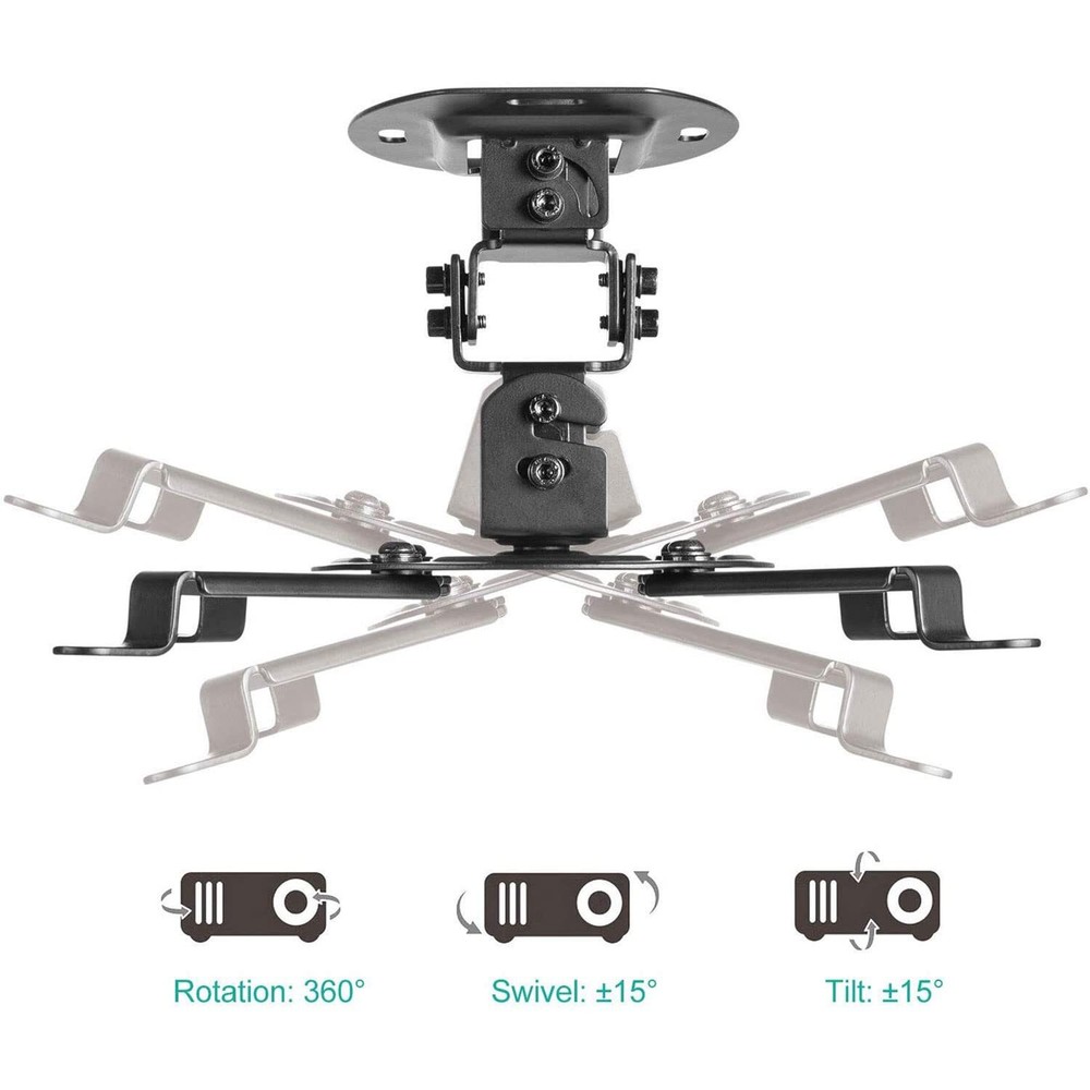 Projector Ceiling Mount Universal Low Profile Projector Mount with Retractabl...