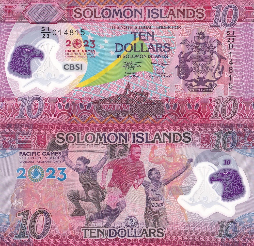 Solomon Islands 10 Dollars 2023 P 39 Replacement Comm. UNC