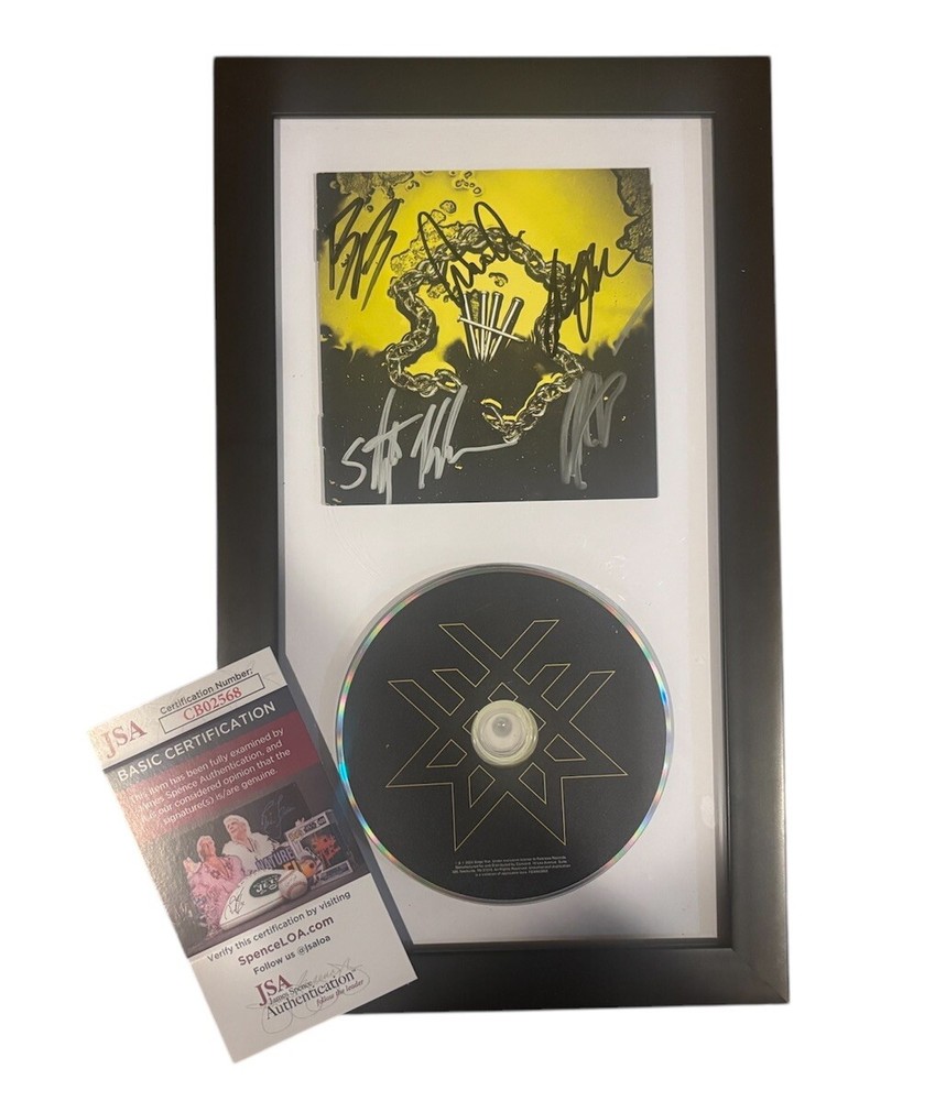 WAGE WAR STIGMA SIGNED JSA COA DISPLAY FRAMED CD Autograph Auto Briton Bond +4