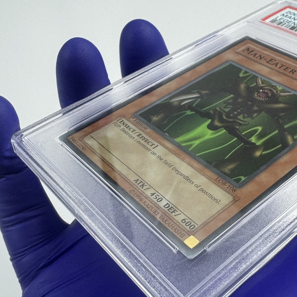 Yu-GI-Oh! - PSA 7 1st Edition LOB-108 Man-Eater Bug
