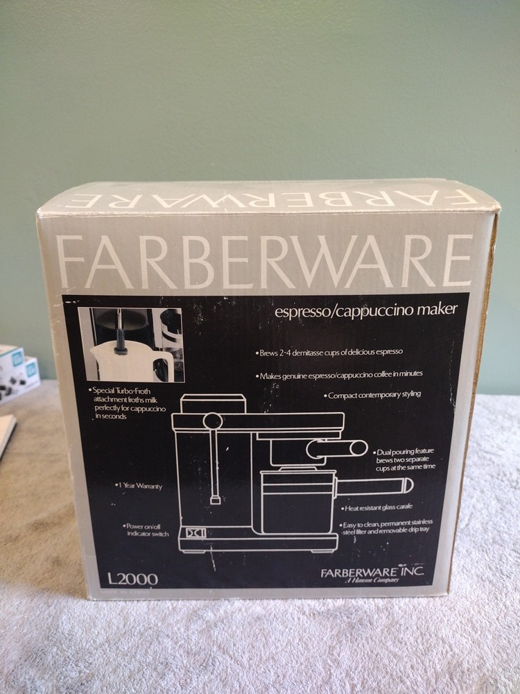 FARBERWARE Espresso Cappuccino Maker Model L2000 BRAND NEW