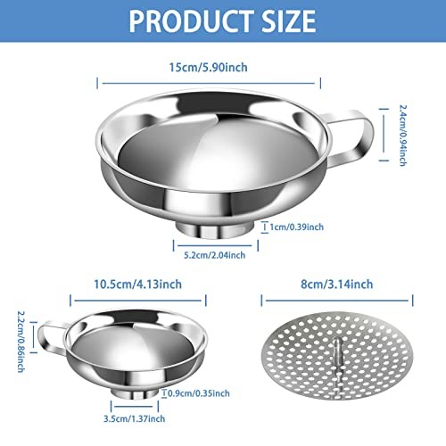 Stainless Steel Canning Funnel Set