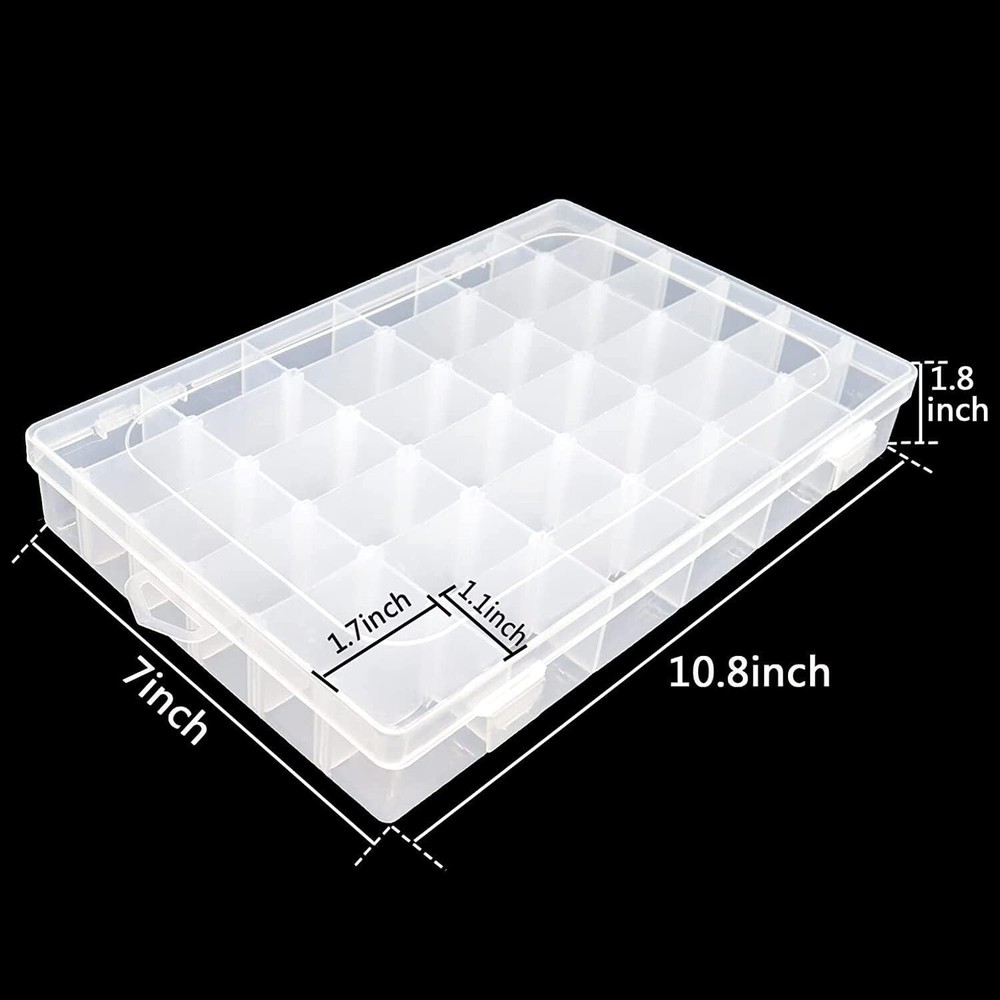 Multi-Purpose Adjustable Storage Boxes - 10.8" x 7" x 1.8" - 8 Packs