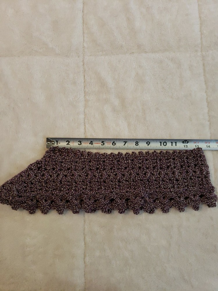 Maroon & light grey neck-warmer& Matching Headband.